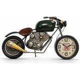 Marsilyan- Retro Motosiklet Tasarımlı Duvar Saati - Metal - 44X24 cm Dekoratif Obje - Renkli - standart
