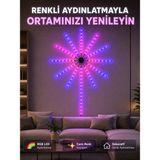 Marsilyan Rgb LED Dekoratif Duvar Lambası Iç Mekân Telefon Kontrollü Ortam Aydınlatması - Renkli - standart