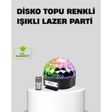 Marsilyan Ritim Hassasiyetli Bluetooth Hoparlörlü Disko Işığı Döner LED Efektli - 1 m - Renkli