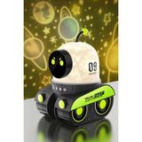 Marsilyan Robot Projeksiyon Gece Lambası Hoparlörlü Şarjlı Yıldızlı Gökyüzü Temalı LED Projeksiyon