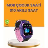 Marsilyan S10 Mor Akıllı Çocuk Saati Konum Takip ve Güvenlik Özellikli - 35 - 48 mm - 01P-Pembe