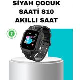 Marsilyan- S10 Siyah Akıllı Çocuk Saati Konum Takip ve Güvenlik Özellikli - Renkli