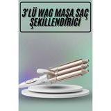 MARSİLYAN- Saç Şekillendirici Wag Maşa Üçlü Yüksek Isı Ayarlı Seramik Kaplama