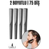 Marsilyan Sakal Bıyık Saç Tarağı 4 Lü Set Jess Design - Renkli - standart
