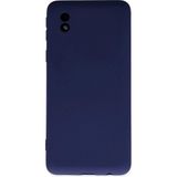 Marsilyan™- Samsung Galaxy A01 Core Kılıf Nano Içi Kadife Silikon - Lacivert