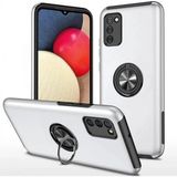 Marsilyan™- Samsung Galaxy A02S Kılıf Elit Yüzüklü Kapak - Gümüş