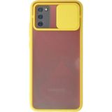 Marsilyan™- Samsung Galaxy A02S Kılıf Palm Buzlu Kamera Sürgülü Silikon - Sarı
