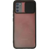 Marsilyan™- Samsung Galaxy A02S Kılıf Palm Buzlu Kamera Sürgülü Silikon - Siyah