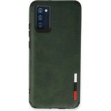 Marsilyan™- Samsung Galaxy A03S Kılıf Loop Deri Silikon - Yeşil