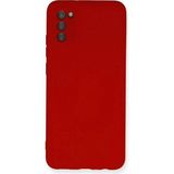 Marsilyan™- Samsung Galaxy A03S Kılıf Nano Içi Kadife Silikon - Kırmızı