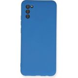 Marsilyan™- Samsung Galaxy A03S Kılıf Nano Içi Kadife Silikon - Mavi