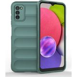 Marsilyan™- Samsung Galaxy A03S Kılıf Optimum Silikon - Koyu Yeşil