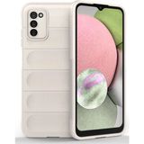 Marsilyan™- Samsung Galaxy A03S Kılıf Optimum Silikon - Krem