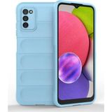 Marsilyan™- Samsung Galaxy A03S Kılıf Optimum Silikon - Sky Blue