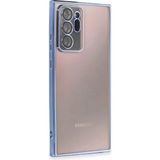 Marsilyan™- Samsung Galaxy Note 20 Ultra Kılıf Razer Lensli Silikon - Açık Mavi