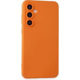 Marsilyan™- Samsung Galaxy S23 Fe Kılıf Nano Içi Kadife Silikon - Turuncu