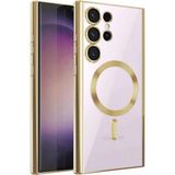 Marsilyan™- Samsung Galaxy S23 Ultra Kılıf Kross Magneticsafe Kapak - Gold