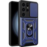 Marsilyan™- Samsung Galaxy S24 Ultra Kılıf Pars Lens Yüzüklü Silikon - Lacivert