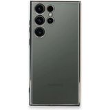 Marsilyan™- Samsung Galaxy S24 Ultra Kılıf Razer Lensli Silikon - Gümüş