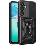 Marsilyan™- Samsung Galaxy S25 Plus Kılıf Pars Lens Yüzüklü Silikon - Siyah