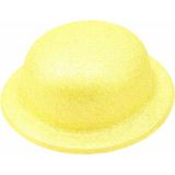 Marsilyan™- Sarı Simli Melon Şapka | Ince Plastik Glitter Yetişkin Parti Şapkası - Renkli - standart