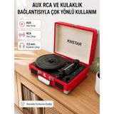 Marsilyan Şarj Edilebilir Taşınabilir Pikap 1800 Mah Dahili Pil Bluetooth ve Çoklu Bağlantı Seçenekli