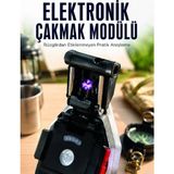 Marsilyan Şarjlı Çalışan El Feneri Elektronik Çakmak Emniyet Kemeri Kesici ve Tornavida Uçlu - Renkli - standart