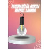 Marsilyan Şarjlı Dekoratif Kamp Lambası Askılı Ampul LED Işık Type-C Girişli - 1 - Ahşap