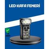 Marsilyan Şarjlı LED Kafa Lambası Manyetik Klipsli El Sensörlü Çok Fonksiyonlu