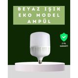 Marsilyan Şarjlı LED Torch Ampul 30 Watt Beyaz Işık Enerji Tasarruflu - Renkli - standart