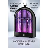 Marsilyan™- Şarjlı Sinek Savar Lamba Mor Işıklı Dekoratif Haşere Öldürücü Gece Lambası Modeli - Renkli - standart
