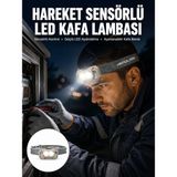 Marsilyan Şarjlı Wave Sensörlü LED Kafa Feneri Outdoor Kullanım Yeni Nesil - 1 - Renkli