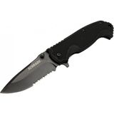Marsilyan Schrade 5-1 Siyah Kamp Çakı 20CM- Yarı Otomatik, Testere Detaylı, Kemerlikli