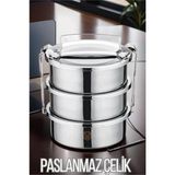Marsilyan Sefer Tası Paslanmaz Çelik Yemek Kabı 17 cm - Renkli