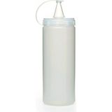 Marsilyan™- Şeffaf Kapaklı Sızdırmaz Yağlık Sosluk Şişesi Plastik Yağdanlık 400 Ml. AP-9028 BX40 - Renkli - standart