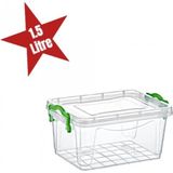 Marsilyan- Şeffaf Saklama Kutusu 1.5 Litre - Renkli - standart