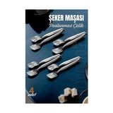Marsilyan Şeker Maşası Paslanmaz Çelik 4 Adet 718702 - Renkli