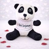 Marsilyan Seni Seviyorum Tişörtlü Sevimli Peluş Panda - Renkli - standart
