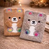 Marsilyan Sevimli Ayıcık Peluş Çizgili Defter - Renkli - standart