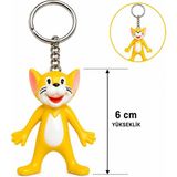 Marsilyan Sevimli Sarı Kedi Figürlü Anahtarlık 6 cm - Renkli