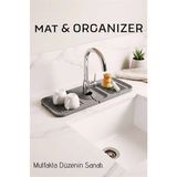 Marsilyan Silikon Batarya Matı & Lavabo Organizeri: Premium Musluk Altı Kurutma Matı - Renkli