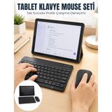Marsilyan Sım Kartlı Android Tablet Bluetooth Klavye Kablosuz Mouse Geniş Ekran ve Taşınabilir Kullanım Seti - Çok Renkli