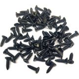 Marsilyan Siyah 1000 Adet Klips Vidası 2,2x6,5 mm Yhb - Konik Başlı Kutu, Sandık, Ayak, Askı, Mini Vida - Renkli - standart