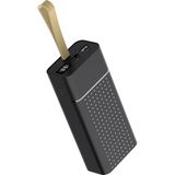 Marsilyan Siyah B-33 Hızlı Şarj Özellikli Askılı LED Göstergeli Taşınabilir Powerbank 30000MAH