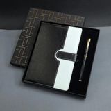 Marsilyan Siyah Beyaz Tarihsiz Ajanda Defter Kalem Seti - Renkli - 1