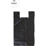 Marsilyan Siyah Hışır Atlet Poşet Mini Boy 22X31 cm 20 Paket Takriben 10.000 Adet - standart