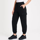 Marsilyan Siyah Jogger Eşofman Altı Rahat Kalıp, Kargo Cepli, Lastikli Paça, Günlük Spor Pantolon - Siya - XL