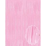Marsilyan Soft Pembe Püsküllü Kapı Perdesi - Parti, Baby Shower, Cinsiyet Partisi 1x2 m (4887)