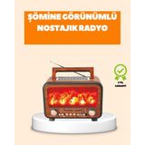 Marsilyan Şömine Alev Işıklı Solar Bluetooth Hoparlör – 7W Güçlü Ses, Fm Radyo - 1