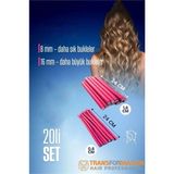 Marsilyan Sosis Latex Bigudi - Isısız Saç Bigudisi 8 ve 18 mm 20 Adet 721916